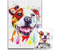 Puzzle for Adults 1000 Pieces American Pitbull Terrier Educational Game But Fun And Humorous Anti-Stress Toys Size 38x52cm