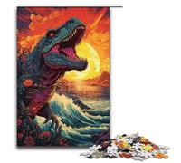 Puzzle for Adults 1000 Pieces An Illustration of A Giant Dinosaur Jigsaw Puzzle Every Piece Is Unique - Challenging Family Fun Game 1000 PCS(38x26cm)