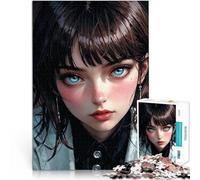 Puzzle for Adults 1000 Pieces Anime Girl Portrait Help the brain exercise addictive toys to cultivate patience Perfect decoration 26x38cm