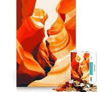 Puzzle for Adults 1000 Pieces Arizona Antelope Canyon Sharp Joint Play Mental Challenge Toy Calm Fun Time Christmas Home Art (50x75cm)