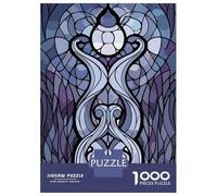 Puzzle for Adults 1000 Pieces Art Nouveau Stained Glass Design Puzzles for Adults Hands-on Game Difficult Hard Unique Gifts for Birthday And Christmas 38x26cm/1000pcs