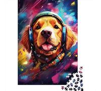 Puzzle for Adults 1000 Pieces Artistic Astronaut Golden Retriever Jigsaw Puzzles for Adults Jigsaw Puzzle for Teens Puzzle Game Toy Gift 1000pcs (75x50cm)