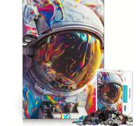 Puzzle for Adults 1000 Pieces Astronaut Look Distance Sharp Joint Play Mental Challenge Toy Calm Fun Time Christmas Home Art (38x52cm)