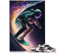 Puzzle for Adults 1000 Pieces Astronaut Wave Surfer Family Fun Jigsaws 26x38cm gifts for friends and family for teenager Age 14 Up