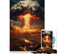 Puzzle for Adults 1000 Pieces Atom Bomb Sharp Joint Play Mental Challenge Toy Calm Fun Time Christmas Home Art (38x26cm)
