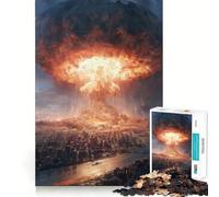 Puzzle for Adults 1000 Pieces Atomic Blast Clean Fit Decor Brain Teasing Play Cozy Time Play Birthday Decor Gift (38x26cm)