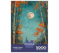 Puzzle for Adults 1000 Pieces Autumn Moonlit Forest Scene Puzzles for Adults Relaxing Games Precision Cutting Parent-child Interaction 70x50cm/1000pcs
