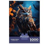 Puzzle for Adults 1000 Pieces Autumn Owl Art Print Teenager Puzzles Toy Wall Decor Wall Decoration Unique Gifts for Birthday And Christmas 70x50cm/1000pcs