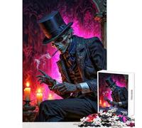 Puzzle for Adults 1000 Pieces Baron Samedi in Top Hat Anti-Stress Toys Art Work Gift Fun Games with Fully Interlocking Randomly Shaped Pieces Size 50x75cm
