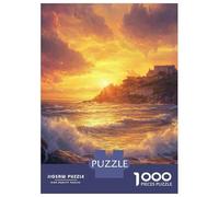 Puzzle for Adults 1000 Pieces Beach Sunset Landscape Puzzles for Adults Hands-on Game Difficult Hard Unique Gifts for Birthday And Christmas 38x26cm/1000pcs