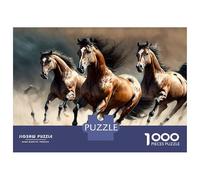 Puzzle for Adults 1000 Pieces Beautiful Horses Running Jigsaw for Adults Relax Games Analysis And Logic Birthday And Unique Gifts 38x26cm/1000pcs