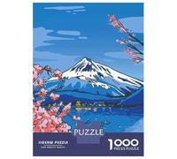 Puzzle for Adults 1000 Pieces Beautiful Mt Fuji Sakura Jigsaw for Adults Relax Games Analysis And Logic Birthday And Unique Gifts 70x50cm/1000pcs