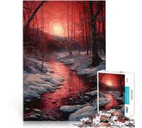 Puzzle for Adults 1000 Pieces Blood River In The Snow Pädagogisches Spielzeug zum Stressabbau Geburtstagsgeschenk38x26cm