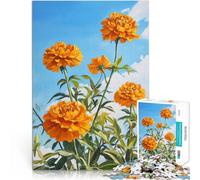Puzzle for Adults 1000 Pieces Bloom in Marigolds Family Game Stress Reliever Difficult Challenge deal as gifts for the whole family 50x70cm