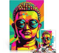 Puzzle for Adults 1000 Pieces Buddha Popart - Zen Pop Explosion Präzisionsschnitt einzigartiges Herausforderungsspiel75x50cm