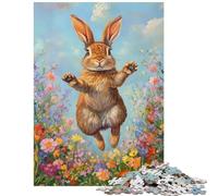 Puzzle for Adults 1000 Pieces Bunny in Bloom Puzzles for Teenagers Birthday Present Difficult And Challenge Toy Intellectual Game (38x26cm/1000pcs)