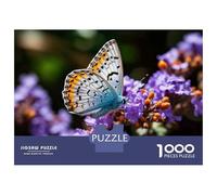Puzzle for Adults 1000 Pieces Butterfly on Purple Flower-1 Puzzles for Adults Hands-on Game Difficult Hard Unique Gifts for Birthday And Christmas 52x38cm/1000pcs