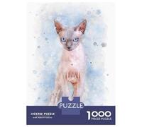 Puzzle for Adults 1000 Pieces Canadian Sphynx Cat Art Jigsaw for Adults Relax Games Analysis And Logic Birthday And Unique Gifts 38x26cm/1000pcs