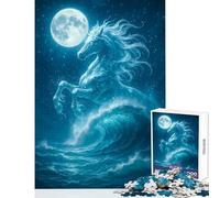 Puzzle for Adults 1000 Pieces Celestial Horse Rising from The Ocean Home Decoration Toys Great Gift Family Game Improving Love between Couples Size 50x75cm