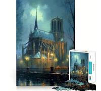 Puzzle for Adults 1000 Pieces Chartres Cathedral Paris Fine Cut Art Brain Boosting Play Quiet Time Game Xmas Leisure Gift (38x26cm)