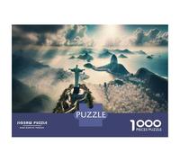 Puzzle for Adults 1000 Pieces Christ The Redeemer Statue Adult Jigsaw Puzzle Hands-on Game Precision Cutting for Is Ideal As A Gift 52x38cm/1000pcs