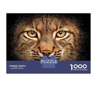 Puzzle for Adults 1000 Pieces Close-up of A Bobcats Face Adult Jigsaw Brain Teaser Game Staycation Kill Time Parent-child Interaction 70x50cm/1000pcs