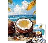 Puzzle for Adults 1000 Pieces Coconut Nature Oceans Jigsaw Puzzles for Teenagers Staycation Kill Time Fun Activities at Home Unique Challenge Game (Size 50x75cm)