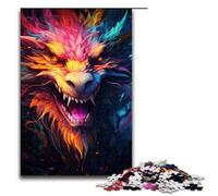 Puzzle for Adults 1000 Pieces Colorful Chinese Dragon Jigsaw Puzzle Every Piece Is Unique - Challenging Family Fun Game 1000 PCS(75x50cm)