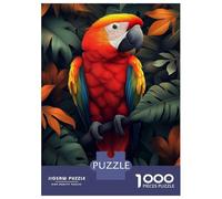 Puzzle for Adults 1000 Pieces Colorful Parrot in Tropical Foliage Puzzles for Adults Relaxing Games Precision Cutting Parent-child Interaction 70x50cm/1000pcs