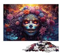 Puzzle for Adults 1000 Pieces Colorful Psychedelic Art Flower Woman Jigsaw Every Piece Is Unique - Challenging Family Fun Game 1000 PCS(38x26cm)
