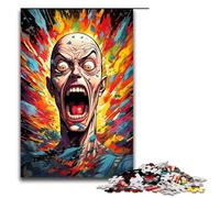 Puzzle for Adults 1000 Pieces Colorful Psychedelic Bald Head Jigsaw Puzzle Every Piece Is Unique - Challenging Family Fun Game 1000 PCS(75x50cm)