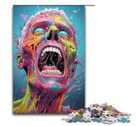 Puzzle for Adults 1000 Pieces Colorful Psychedelic Gangster Zombies Jigsaw Puzzle Every Piece Is Unique - Challenging Family Fun Game 1000 PCS(38x26cm)