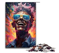 Puzzle for Adults 1000 Pieces Colorful Psychedelic Gangster Zombies Jigsaw Puzzle Every Piece Is Unique - Challenging Family Fun Game 1000 PCS(75x50cm)