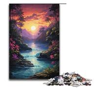 Puzzle for Adults 1000 Pieces Colorful Psychedelic Seaside Paradise Jigsaw Puzzle Every Piece Is Unique - Challenging Family Fun Game 1000 PCS(38x26cm)