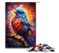 Puzzle for Adults 1000 Pieces Colorful Psychedelic Sparrow Jigsaw Puzzle Every Piece Is Unique - Challenging Family Fun Game 1000 PCS(75x50cm)