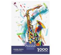 Puzzle for Adults 1000 Pieces Colorful Saxophone Art Print Jigsaws for Adults Toy Wall Decor Presents for Women Unique Gifts for Birthday And Christmas 52x38cm/1000pcs