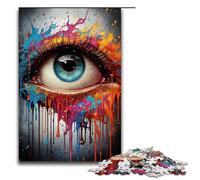 Puzzle for Adults 1000 Pieces Colorful Strange Eyes Jigsaw Puzzle Every Piece Is Unique - Challenging Family Fun Game 1000 PCS(75x50cm)