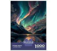 Puzzle for Adults 1000 Pieces Colourful Aurora Borealis Jigsaw for Adults Relax Games Analysis And Logic Birthday And Unique Gifts 38x26cm/1000pcs