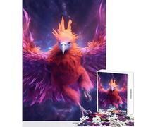 Puzzle for Adults 1000 Pieces Cosmic Attacking Phoenix Jigsaw Puzzles for Teenagers Staycation Kill Time Fun Activities at Home Unique Challenge Game (50x75cm)