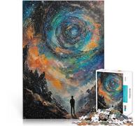 Puzzle for Adults 1000 Pieces Cosmic Landscape Painting Staycation: Zeit totschlagen einzigartiges Herausforderungsspiel38x52cm