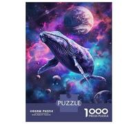 Puzzle for Adults 1000 Pieces Cosmic Whale Puzzles for Adults Relaxing Games Precision Cutting Parent-child Interaction 38x26cm/1000pcs
