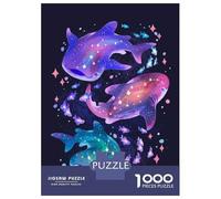 Puzzle for Adults 1000 Pieces Cosmic Whale Sharks Puzzles for Adults Relaxing Games Precision Cutting Parent-child Interaction 38x26cm/1000pcs