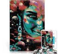 Puzzle for Adults 1000 Pieces Cosmic Woman Portrait lustige Spiele für die ganze Familie Eltern-Kind-Interaktion38x26cm