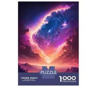 Puzzle for Adults 1000 Pieces Cosmos Sunset Couple Space Puzzles for Adults Relaxing Games Precision Cutting Parent-child Interaction 52x38cm/1000pcs