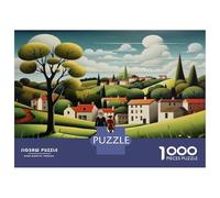 Puzzle for Adults 1000 Pieces Country Lane with Two Figures Puzzles for Adults Hands-on Game Difficult Hard Unique Gifts for Birthday And Christmas 52x38cm/1000pcs