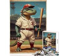 Puzzle for Adults 1000 Pieces Cretaceous Dino Champion DIY Toys Gift Birthday Relax Games with Fully Interlocking Randomly Shaped Pieces Size 38x26cm