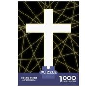 Puzzle for Adults 1000 Pieces Cross Jesus Puzzles for Adults Relaxing Games Precision Cutting Parent-child Interaction 70x50cm/1000pcs