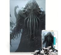 Puzzle for Adults 1000 Pieces Cthulhu Snow Deco Art, Relaxing Games, Fun Activities at Home, with Matching Poster And Trivia Sheet 38x52cm