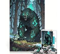 Puzzle for Adults 1000 Pieces Cursed Forest Bear, DIY Toys, Challenging To Complete, Artists' Collection, Fine Arts 38x26cm