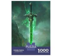 Puzzle for Adults 1000 Pieces Cursed Sword Puzzles for Adults Relaxing Games Precision Cutting Parent-child Interaction 38x26cm/1000pcs